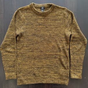 H&M Knit Sweater, Gold & Black, XS